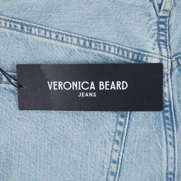 Veronica Beard Taylor Cropped High Rise Wide Jeans in Pale Stone - Size 29 (NWT) - Picture 11 of 13